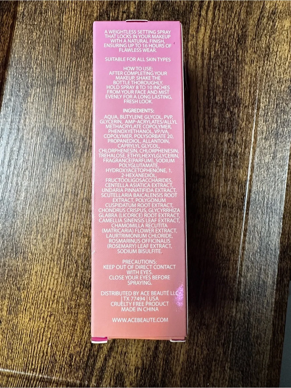 Ace Beauté Set Lock Setting Spray - Pink Gradient